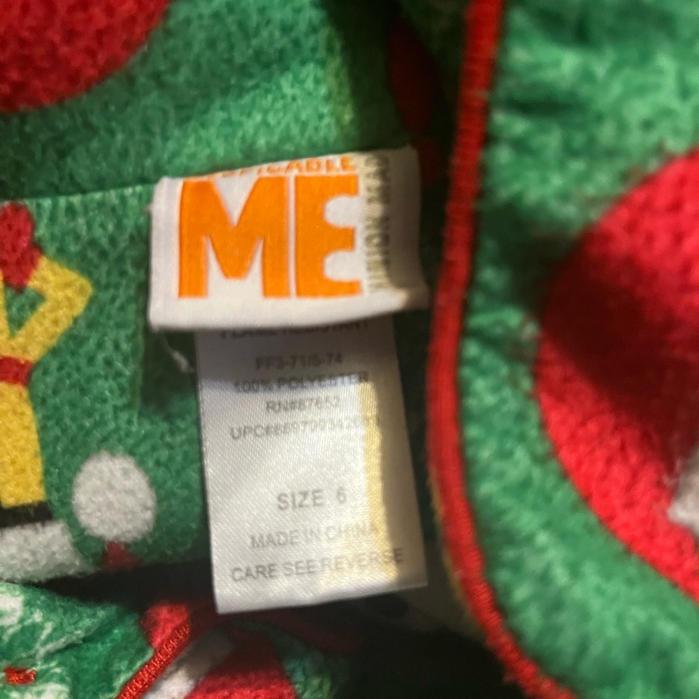 Green and Red Holiday minion pajamas